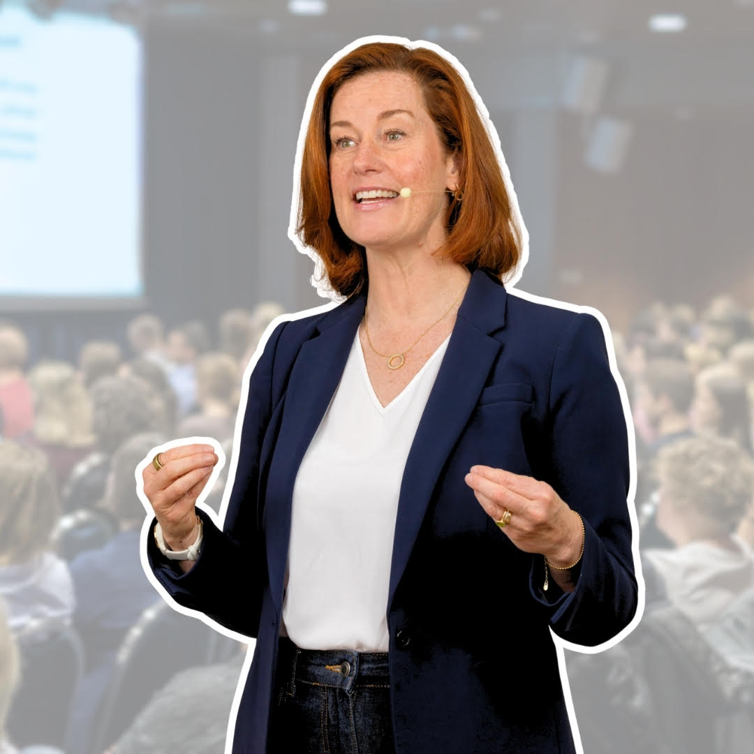 Woman speaking at a conference